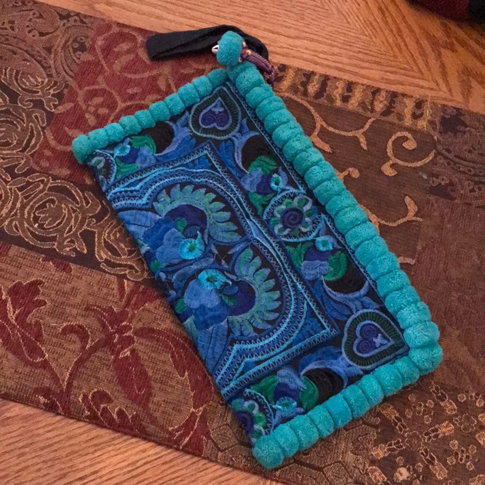 Embroidered clutch made in Thailand